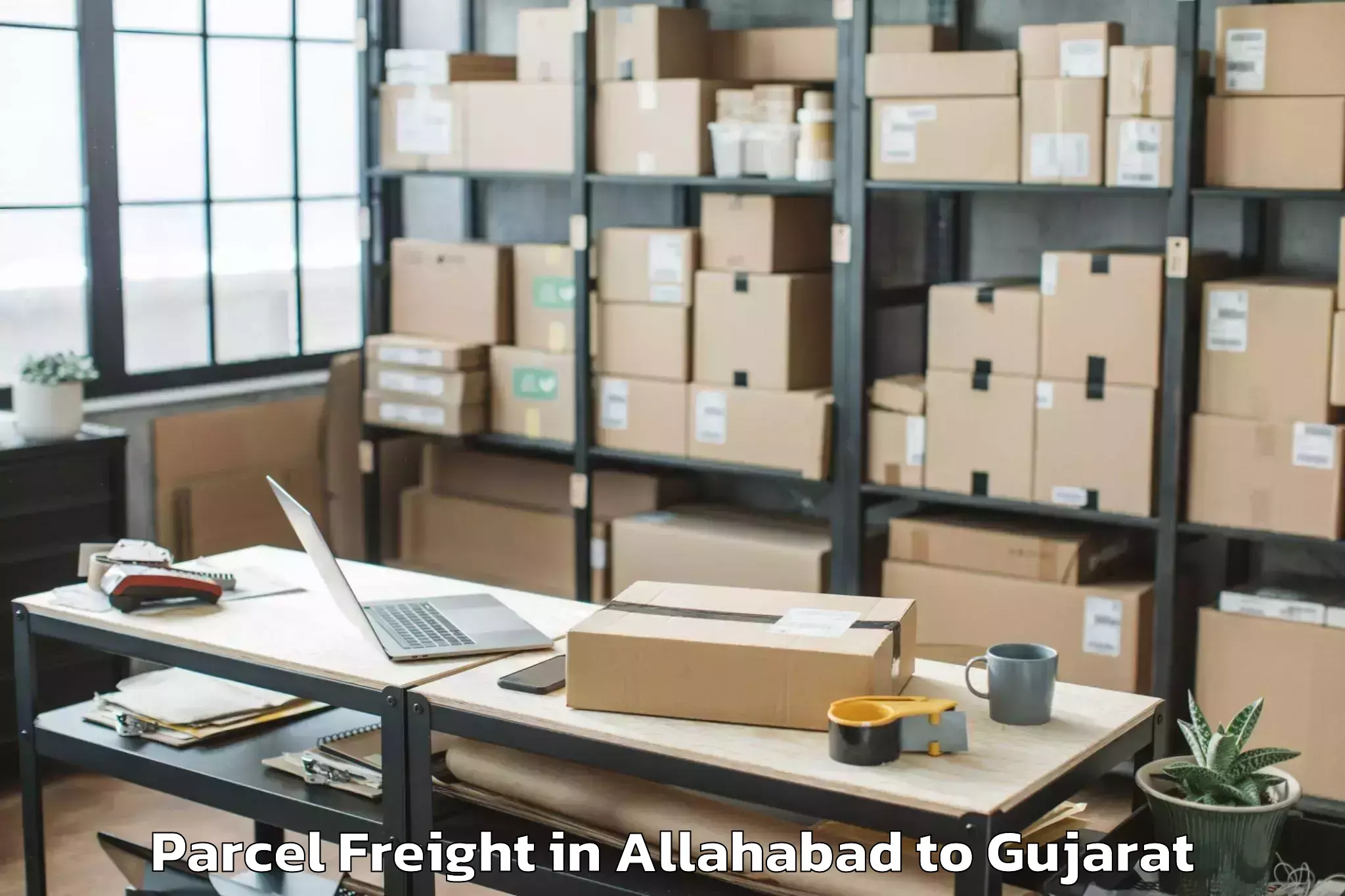 Comprehensive Allahabad to Gujarat National Law Universit Parcel Freight